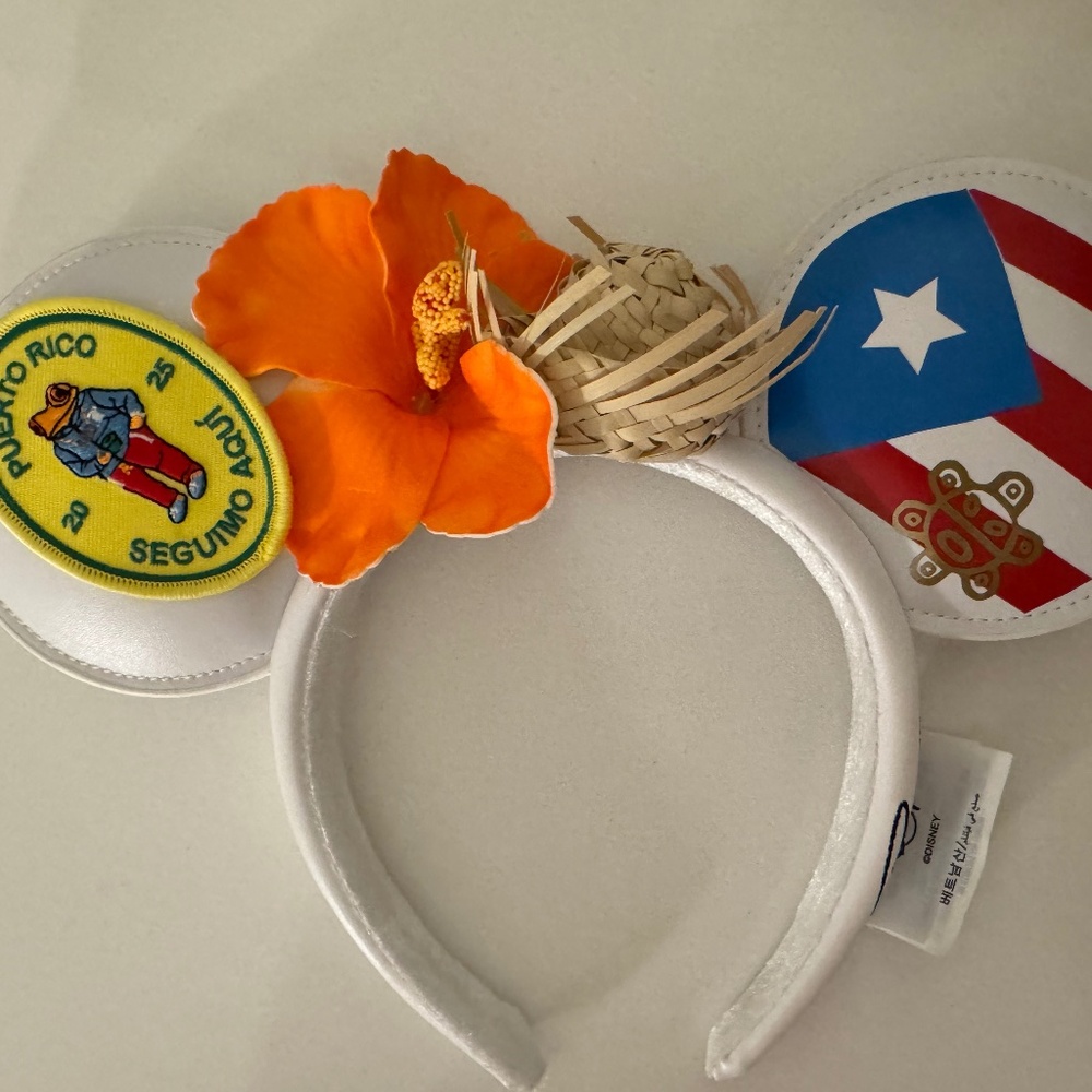 Genuine MK Anniversary white Mickey ears customized